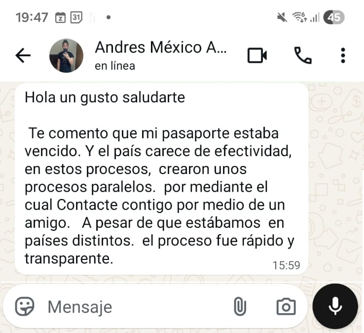 Testimonio de Andrés