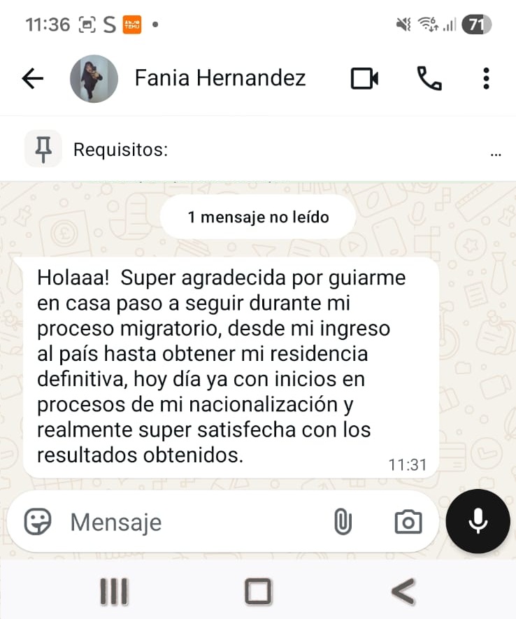 Testimonio de Fania Hernandez