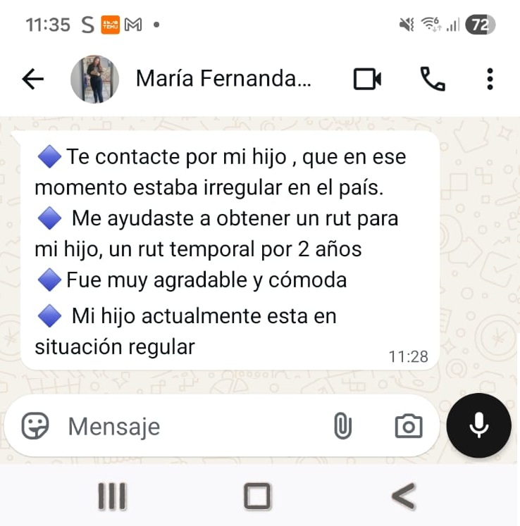 Testimonio de María Fernanda